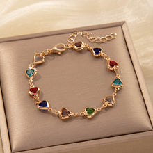Load image into Gallery viewer, Colorful Heart Zircon Bracelet For Women