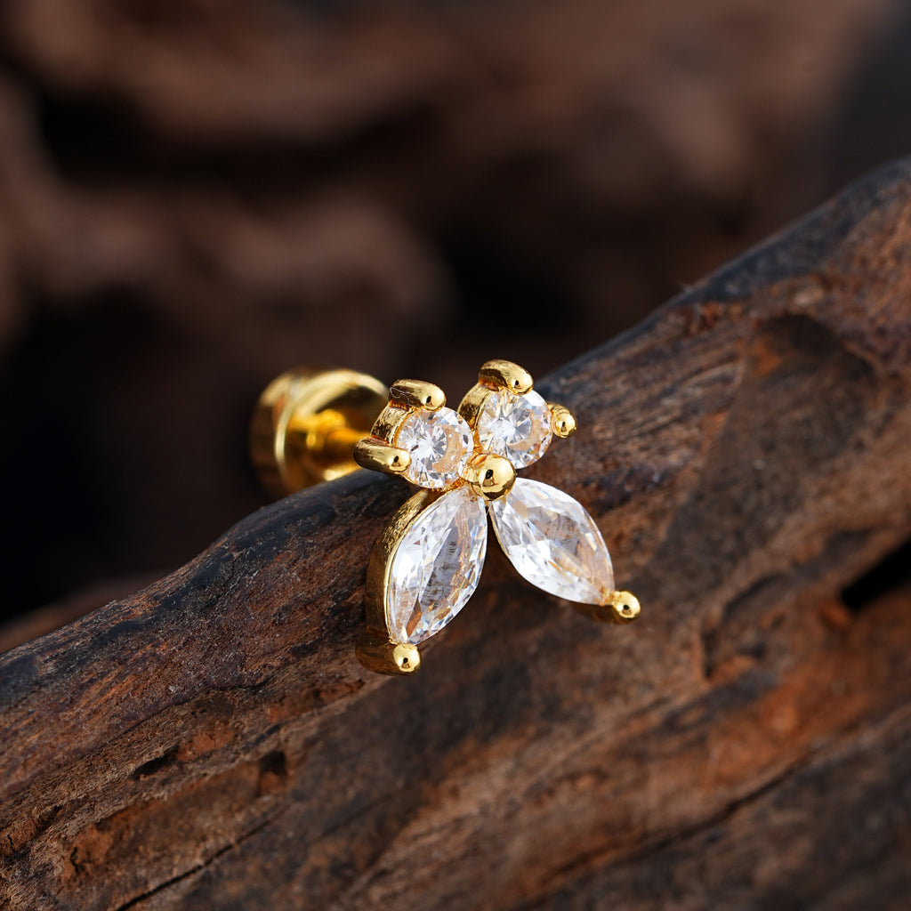 Minimalist Micro-Set Zircon Ear Cuffs