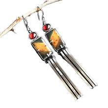 Load image into Gallery viewer, Geometric Enamel Long-rod Earrings European And American Style
