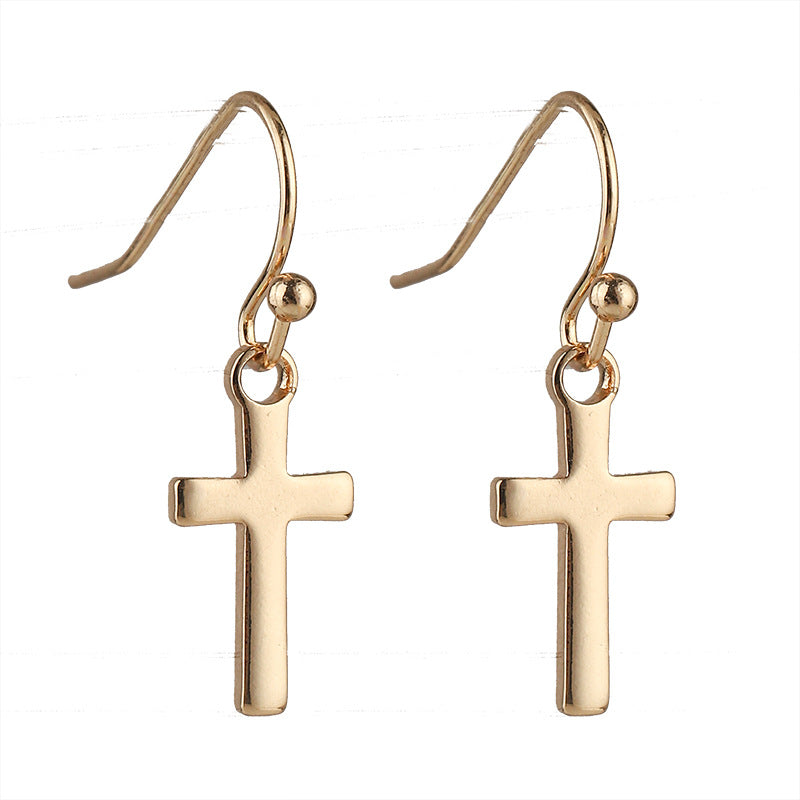 Classic Ball-Hook Geometric Lightning Heart Earrings