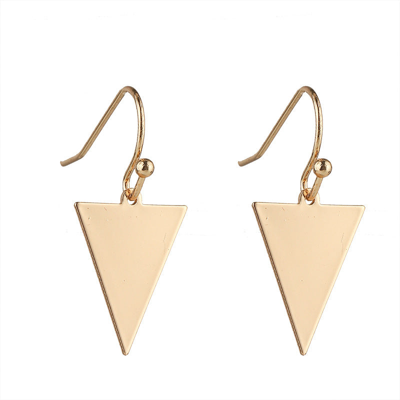 Classic Ball-Hook Geometric Lightning Heart Earrings