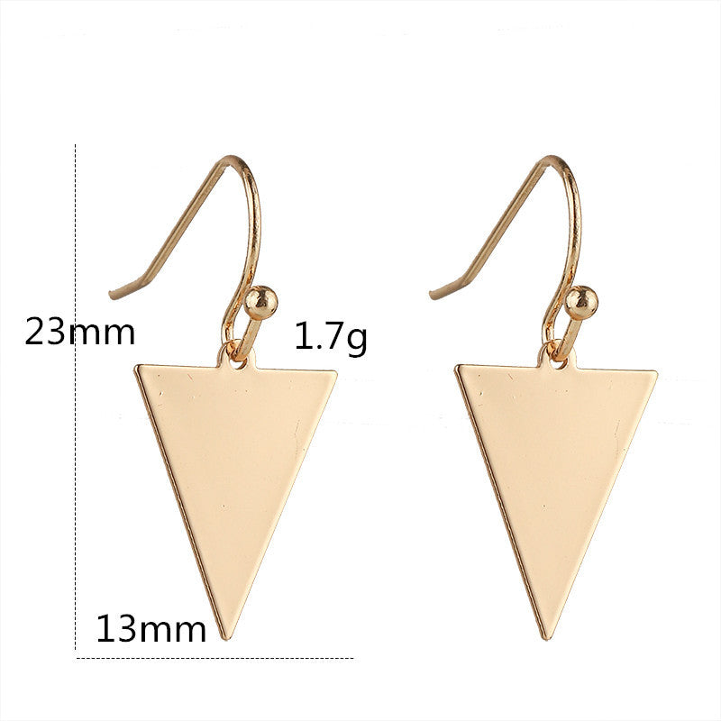 Classic Ball-Hook Geometric Lightning Heart Earrings