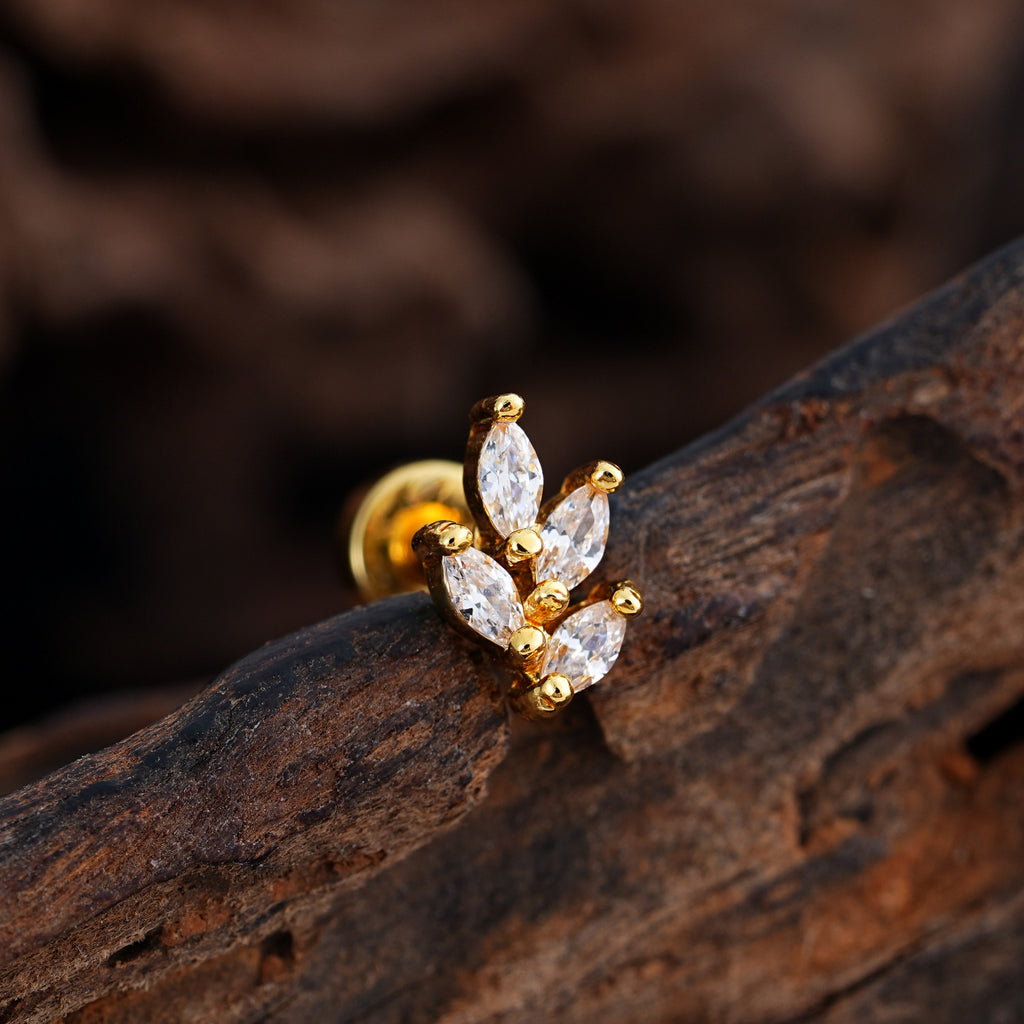 Minimalist Micro-Set Zircon Ear Cuffs