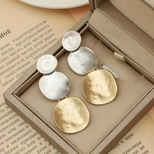 Load image into Gallery viewer, Circular Patchwork Earrings Geometric Bold Fashionable And Minimalist