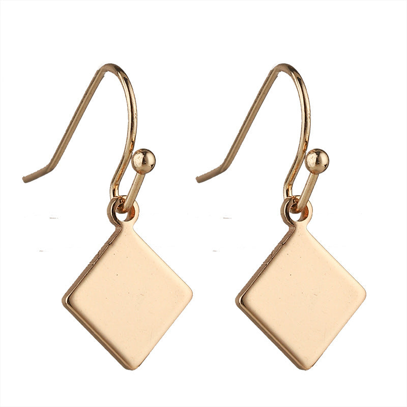 Classic Ball-Hook Geometric Lightning Heart Earrings