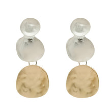 Load image into Gallery viewer, Circular Patchwork Earrings Geometric Bold Fashionable And Minimalist